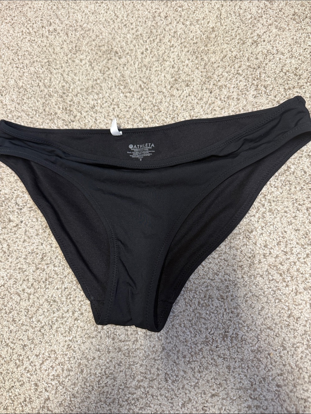 Athleta Solid Black Swim Briefs